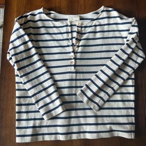 Sézane GATSBY MARINIÈRE ecru/navy size xs